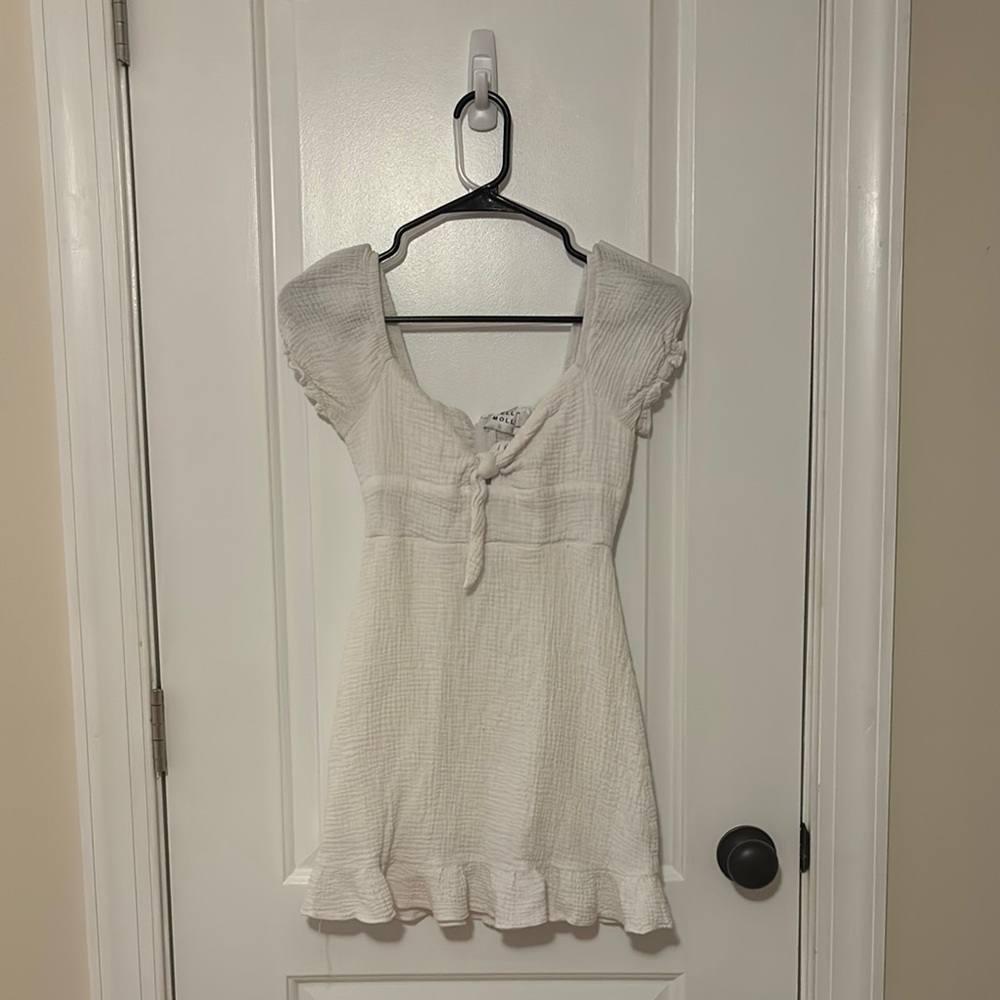 Hello Molly White Short Sleeve Dress